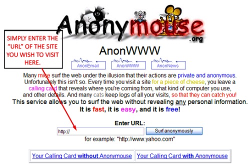 Anonyme avec proxy web